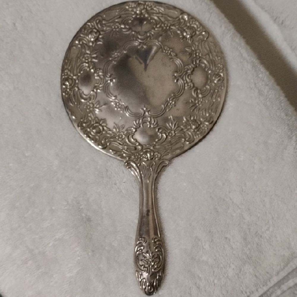 Elegant Silver Hand Mirror